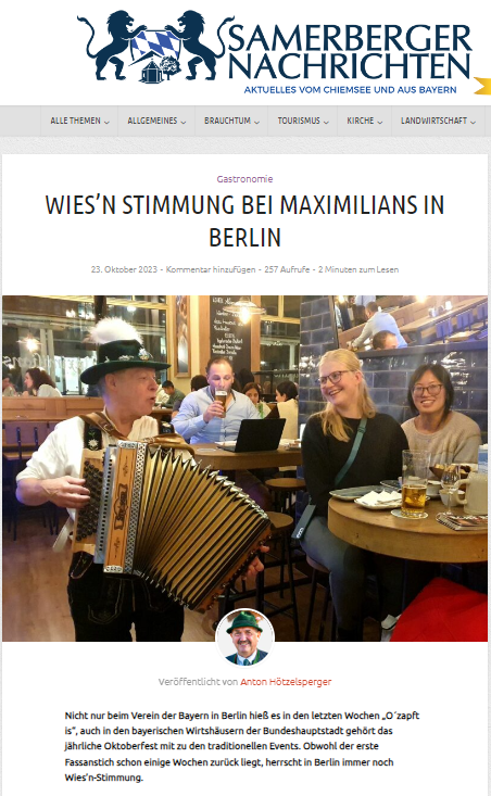 Bayrische Volksmusik in Berlin - Felix Lämmel